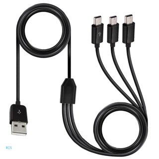 Win 3 in 1 สายชาร์จ USB2 0 MicroUSB สําหรับโทรศัพท์ แท็บเล็ต พาวเวอร์ซัพพลาย