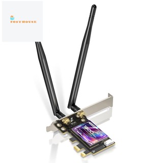 Edup การ์ดเครือข่ายไร้สาย WiFi6 บลูทูธ 5.2 AX1800 2.4G 5G Dual-Band Gigabit PCI-E