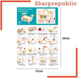 [Sharprepublic] ชุดกลองไซโลโฟน Montessori ของเล่นเสริมการเรียนรู้ สําหรับเด็กผู้ชาย ผู้หญิง อายุ 3 4 5 6 ปี