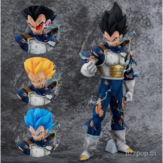 [Spot quick delivery] Qilong Zhu Super Saiyan high quality LX beijita standing posture four-head carving animation model hand-held Wholesale