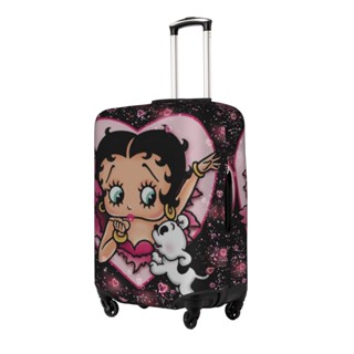 Betty Boop ผ้าคลุมกระเป๋าเดินทาง ลายการ์ตูนตลก ล้างทําความสะอาดได้ สําหรับกระเป๋าเดินทาง ขนาด 18-32 นิ้ว