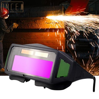 【ONCEMOREAGAIN】3V Auto Darkening Welding Glasses Welding Helmet Dimming Eye Protection 15mah AU