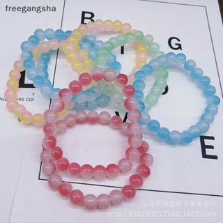 [FREG] Natural Crystal Stone Colorful Beads Bracelet For Women Gifts Artificial Hand Polished Jewelry Bracelet FDH