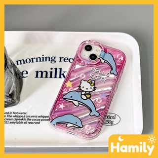 Suitable for iPhone 11 Mobile Phone Case Water Ripple TPU Soft Shell Shockproof Camera Cartoon Dolphin Kitten Compatible with iPhone 14 13 Pro max 12 Pro Max 11 xr xs max