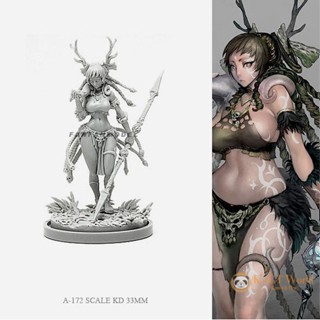 โมเดลทหารเรซิ่น Death Country Kingdom Death H33 มม. KD Forest Goddess สีขาว A-172