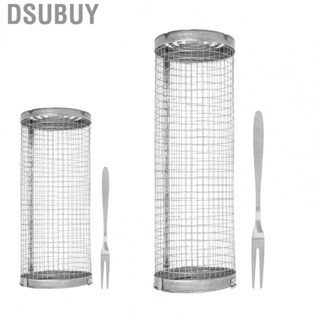 Dsubuy Rolling Barbecue  Open Grid Stainless Steel Wire Mesh Cylinder Grill US