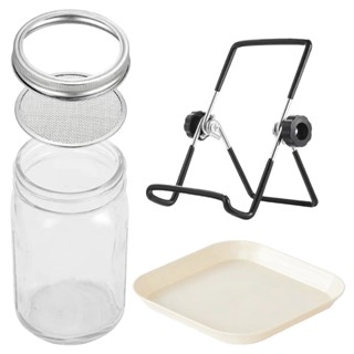 500ml Gifts Durable Easy To Use Stainless Steel Healthy Glass Food Grade Adjustable Stand Broccoli Germinator Mason Jars