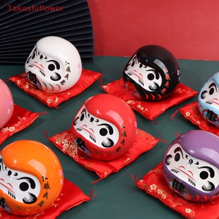 (Takashiflower) กระปุกออมสินเซรามิก รูปตุ๊กตา Daruma นําโชค สไตล์ญี่ปุ่น