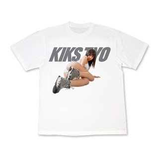 Kikstyo เสื้อยืด แขนสั้น ทรงหลวม โอเวอร์ไซซ์ สไตล์ญี่ปุ่น แฟชั่นสตรีท อเมริกัน