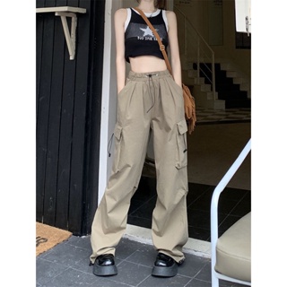 Massimo  กางเกงขายาว กางเกง Retro Hip Hop Pants 2023 NEW Style พิเศษ Korean Style ทันสมัย สวย A20M063 36Z230909