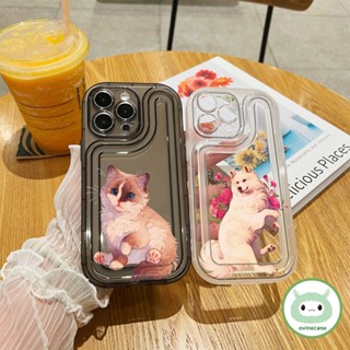 เคสโทรศัพท์มือถือ TPU นิ่ม กันกระแทก ลายแมวและลูกสุนัขน่ารัก สําหรับ Iphone X XS XR XsMax IP 7 8 Plus 11 Pro Max 12 13 14 Pro Max