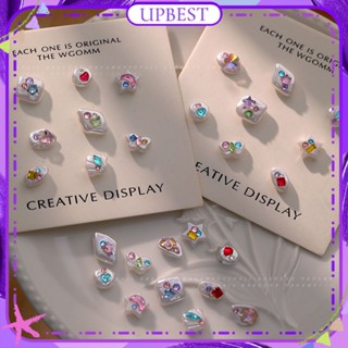 ♕ 5pcs Nail Art Baroque Pearl With Love Diamond Jewelry Super Flash Alien Star Shell Irregular Nail Accessories Manicure Tool For Nail Shop 21 Designs UPBEST