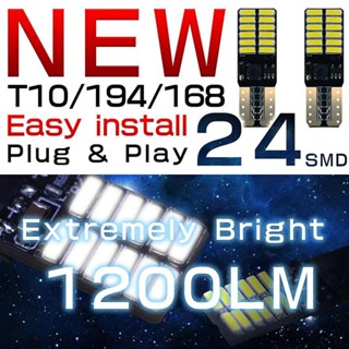 โคมไฟอ่านหนังสือ Led t10 w5w 194 168 24 smd 4014 t10 w5w สําหรับติดตกแต่งภายในรถยนต์ 1 ชิ้น