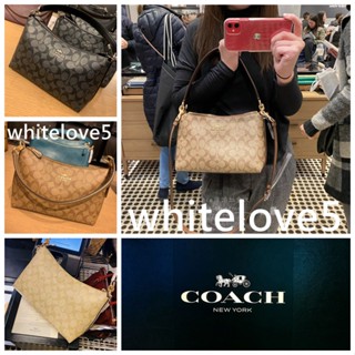 Lewis Shoulder Bag In Signature Canvas F85696 แท้ ผู้หญิง กระเป๋าถือ COAC H กระเป๋าสะพายข้าง