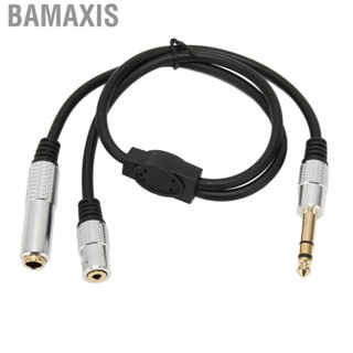 Bamaxis 1 Split In 2  Cable 1/4 Inch Splitter 6.35mm Male To 6.35m