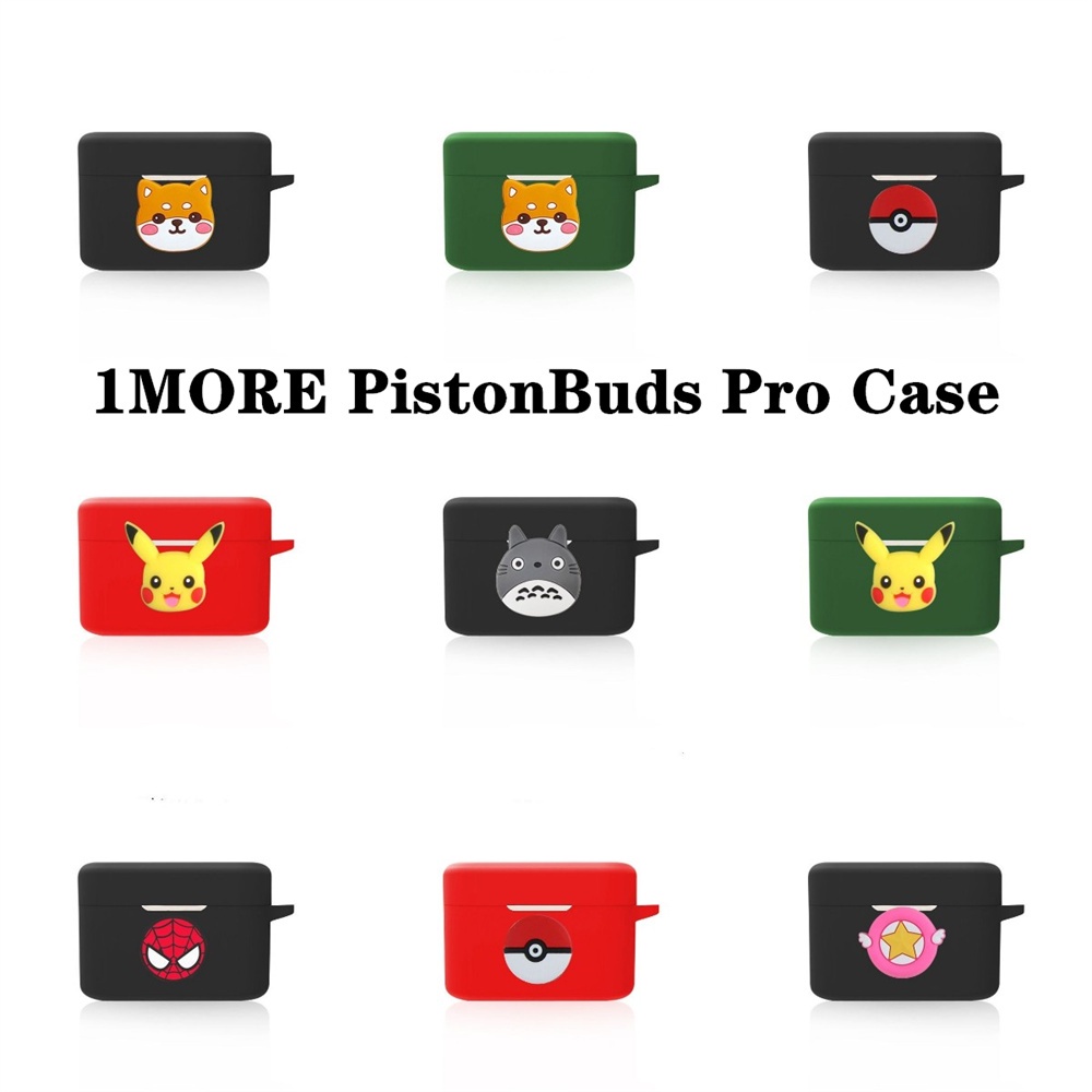 สําหรับ 1MORE PistonBuds Pro กรณี Cool รูปแบบการ์ตูนสําหรับ 1MORE PistonBuds Pro ปลอกหูฟังแบบนุ่มฝาค