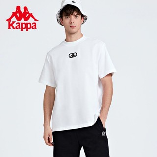 Kappa Kappa เสื้อยืดลําลอง แขนสั้น คอกลม สไตล์สปอร์ต สําหรับผู้ชาย และผู้หญิง
