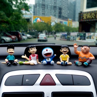 Doraemon Cartoon Car Decoration Blue Fat Man Car Toy Garage Kit Model Doraemon Pokonyan Doll fkS1