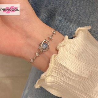 Pinkcool สร้อยข้อมือ กําไลข้อมือ ประดับเพทาย โอปอล ลายดาวน่ารัก หรูหรา เครื่องประดับแฟชั่น สําหรับผู้หญิง ขายดี