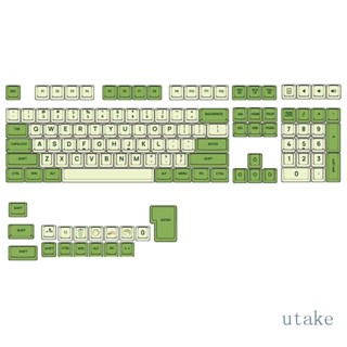 Utakee ชุดปุ่มกดคีย์บอร์ด 125 คีย์ PBT ย้อมสี XDA สําหรับคีย์บอร์ดเมคคานิคอล Mx-Switches