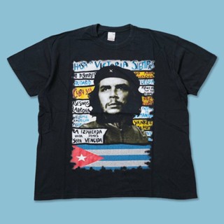 แฟชั่น Che Guevara เสื้อยืดย้อนยุคสีดำ