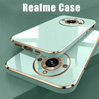 เคสโทรศัพท์มือถือ ทรงสี่เหลี่ยม บางพิเศษ 6D หรูหรา สําหรับ Realme 11 Pro+ 10 Pro Plus 5G 4G