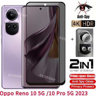 ฟิล์มกระจกนิรภัยกันรอยหน้าจอ ป้องกันการแอบมอง สําหรับ Oppo Reno10Pro 5G 2023 10 9 10Pro 10 Pro 10Pro+ + Plus 5G 2023