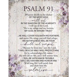 Psalm 91 ภาพวาดผ้าใบ รูปคําคม สําหรับแขวนตกแต่งผนัง