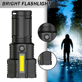 LED Flashlight Super Bright Torch USB Rechargeable Lamp High Powered Flashlight