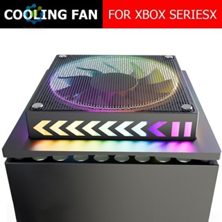 พัดลมระบายความร้อน โลหะ ป้องกันฝุ่น สําหรับ Xbox Series X พร้อมไฟ RGB LED Xbox Console