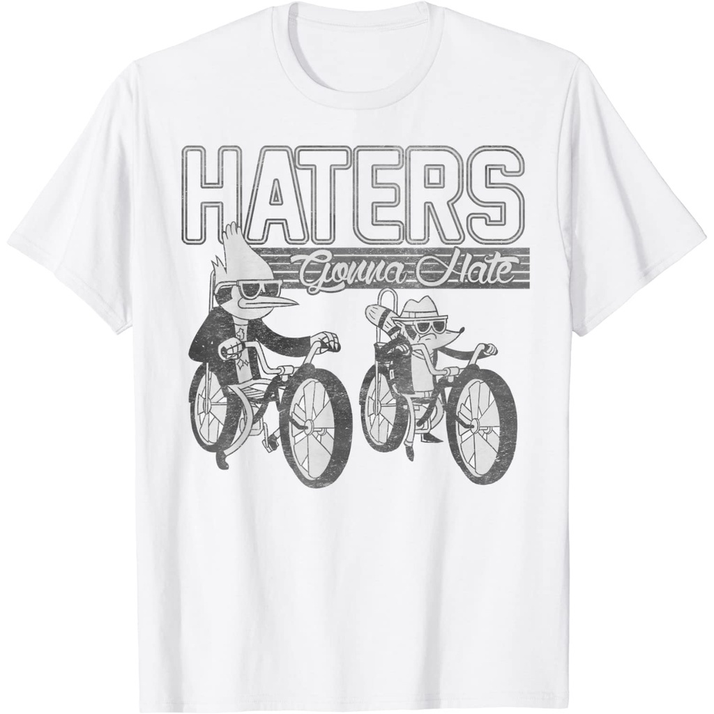 Cartoon network Regular Show men's 100% cotton round neck short -sleeved T-shirt