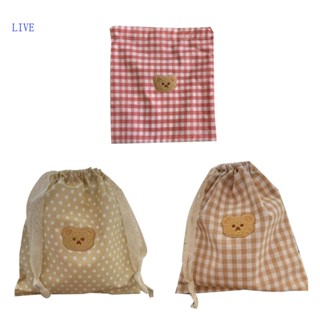 Live กระเป๋าผ้าอ้อมเด็ก ลายหมีน่ารัก นํากลับมาใช้ใหม่ได้ ซักได้