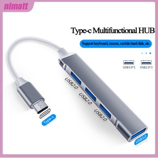 Ni ฮับ USB C 4 หลายพอร์ต USB Type-C พร้อมฟังก์ชั่น USB2.0 USB3.0 OTG อะแดปเตอร์แยก USB สําหรับ Win7 8 10