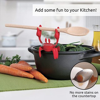 Crab Tableware Rack Bracket Creative Spoon Holder Nonslip Spoon Rack Stove Storage Device Steam Release Device TH