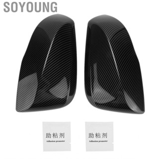 Soyoung Auto Rearview Mirror Cap  Car Rear View Cover ABS Exterior Trim Replacement for RAV4 2019‑2021 Modification