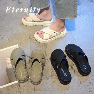 Eternity  รองเท้าแตะผู้หญิง รองเท้าแฟชั่นผู้หญิง อัพเกรดวัสดุ สบายขึ้น พื้นหนา กันลื่น เพิ่มสูง31z071807 รุ่นใหม่ Korean Style Trendy พิเศษ B28G10T 36Z230909