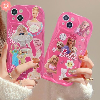 เคสโทรศัพท์มือถือ ขอบโค้ง ลายการ์ตูนบาร์บี้น่ารัก 3D สําหรับ Redmi 9 9C NFC 10C A1 A2 10 10A 9T 9C 9A Redmi Note 12 11 8 9 11s 10s 10 Pro Max Plus Poco M3