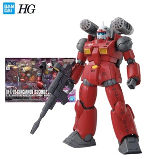 Bandai Genuine Gundam Model Garage Kit HGSeries 1/144 RX-77-2 Guncannon Gundam Anime Action Figure Toys for Boys Collectible Toy