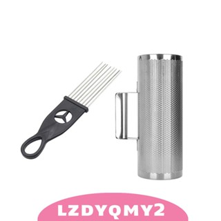 [Lzdyqmy2] Guiro เครื่องดนตรีโลหะ ทรงกระบอก พร้อมที่ขูดทราย สําหรับเด็ก และผู้ใหญ่