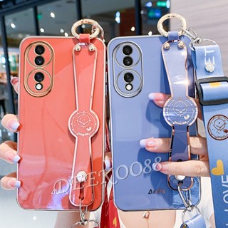 ใหม่ เคสโทรศัพท์มือถือ ขอบตรง พร้อมสายคล้องคอ และสายคล้องคอ สําหรับ Honor 90 Lite X8a Magic5 Pro 5G 4G 2023 Honor90Lite Honor90