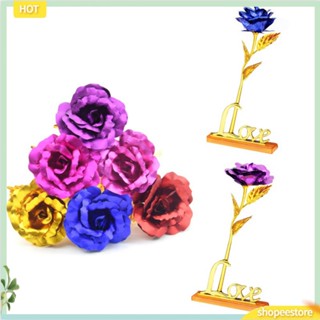 Shopeestore|  ดอกกุหลาบประดิษฐ์ ฟอยล์สีทอง ของขวัญวันแม่ วันวาเลนไทน์ สําหรับตกแต่ง