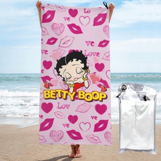 Betty Boop ผ้าขนหนูอาบน้ํา ดูดซับน้ํา ขนาดใหญ่ 32x52 นิ้ว แห้งเร็ว สําหรับผู้ชาย ผู้หญิง ท่องเที่ยว ว่ายน้ํา