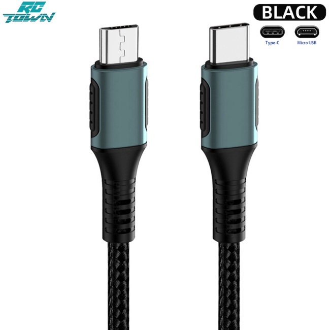 Rctown สายชาร์จ Type C เป็น Micro Usb ชาร์จเร็ว พร้อมฟังก์ชั่น Otg สําหรับถ่ายโอนข้อมูล