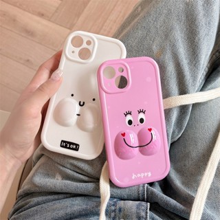 เคสโทรศัพท์มือถือคู่รัก Tpu นิ่ม ปิดด้านหลัง กันกระแทก ลายการ์ตูนน่ารัก ตลก สําหรับ IPhone 11 14 13 12 11 13 Pro Max 14promax