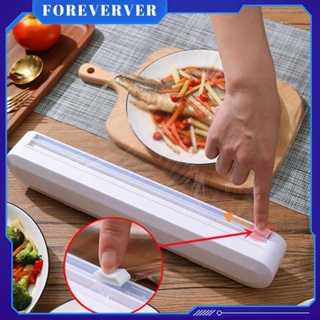 Cling Film Dispenser ครัวพลาสติกฟอยล์ &amp; ฟิล์มติดห่อ Storage Dispenser เครื่องตัดพลาสติกห่อกล่องตัดครัวฟอยล์ห่ออาหารเครื่องตัด fore