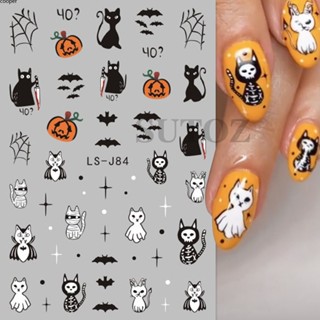 【พร้อมส่ง】 Klein Blue Abstract Face Nail Art Manicure Decals Cool Boy Halloween Element Adhesive Sliders Man Nail Sticker Decor