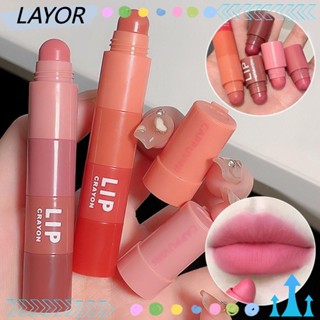 LAY 4 In 1 ลิปสติก เนื้อแมตต์กํามะหยี่ สีนู้ด สําหรับผู้หญิง