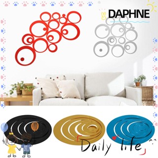 DAPHNE สติกเกอร์กระจกอะคริลิค ทรงกลม 24 ชิ้น 24 ชิ้น สําหรับตกแต่งผนัง