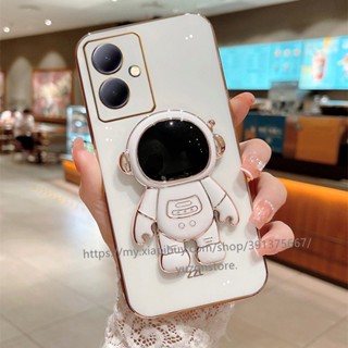 พร้อมส่ง เคสโทรศัพท์มือถือแบบนิ่ม กันกระแทก ลายนักบินอวกาศ พร้อมที่ตั้งวาง สําหรับ VIVO Y78 5G เคส Phone Case