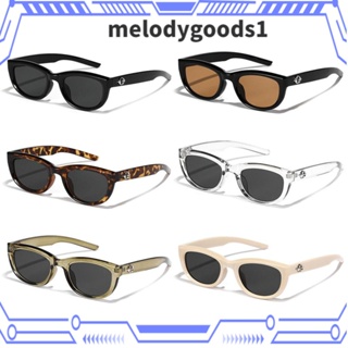 Melodygoods1 Y2K แว่นกันแดด ทรงวงรี เทรนด์ใหม่ สําหรับผู้ชาย